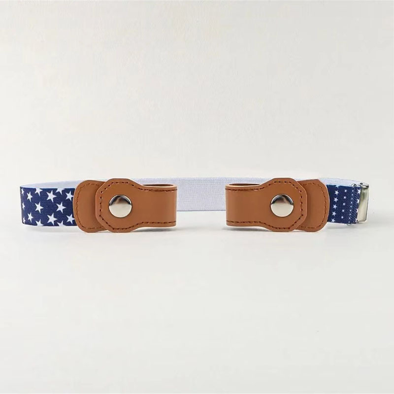 Gyerek nadrágtartó PU bőrből, ötvözet csattal, gombnyomásos zárás, szélesség 2–4 cm