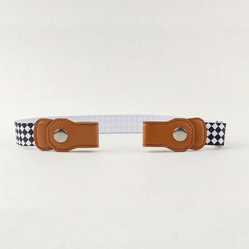 Gyerek nadrágtartó PU bőrből, ötvözet csattal, gombnyomásos zárás, szélesség 2–4 cm