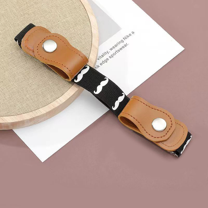 Gyerek nadrágtartó PU bőrből, ötvözet csattal, gombnyomásos zárás, szélesség 2–4 cm