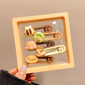 Κοριτσίστικο κλιπ μαλλιών Duckbill, χειροποίητο, πλαστικό/ρητίνη, μάρκα Ann Butterfly, γλυκό στυλ για παιδιά