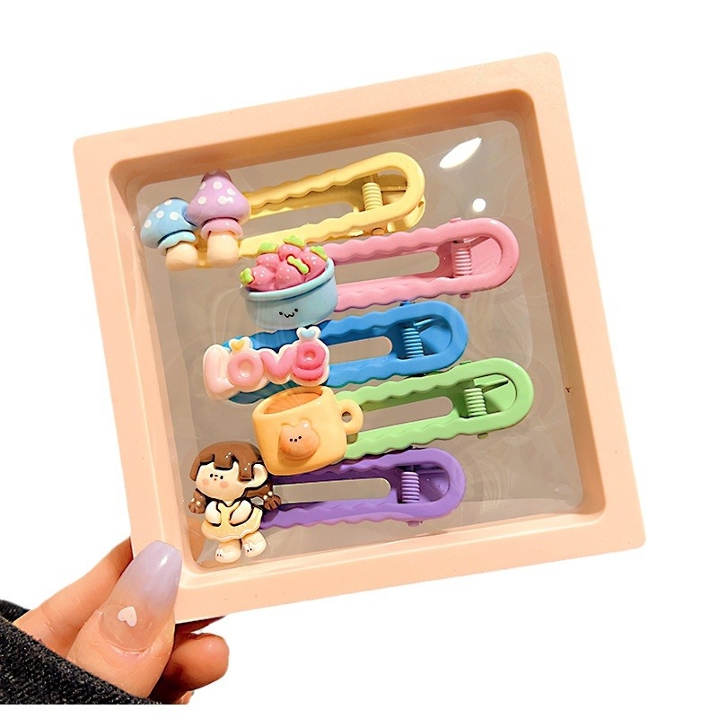 Duckbill hajcsat gyerekeknek, kézi készítésű, műanyag/gyanta, Ann Butterfly, édes stílus