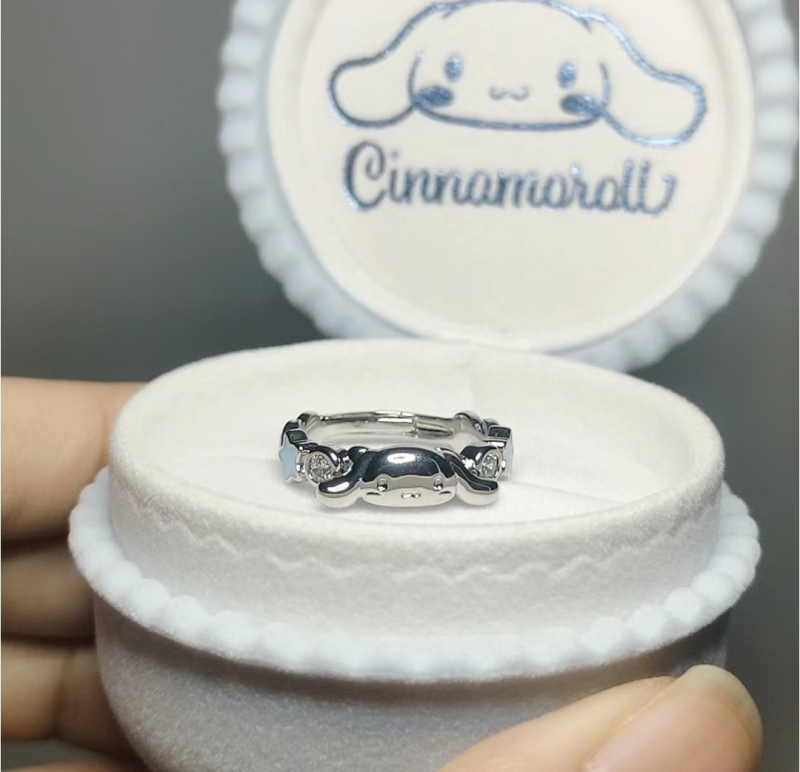 Réz gyűrű, Jin Yali márka, rajzfilmfigurák, csillag alakú motívum, állatövi motívum, elektroplakolásos felület