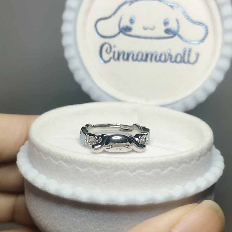 Réz gyűrű, Jin Yali márka, rajzfilmfigurák, csillag alakú motívum, állatövi motívum, elektroplakolásos felület