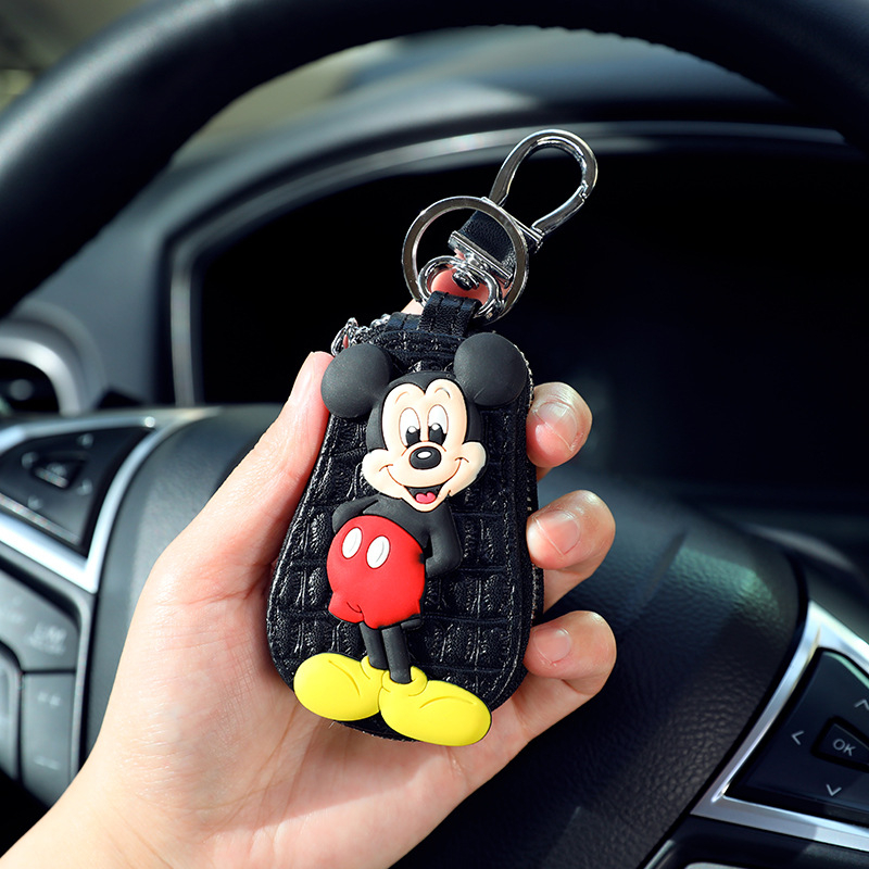 Autókulcs védőtok, bőr, univerzális kulcstartó, modell 002, eredet Kína