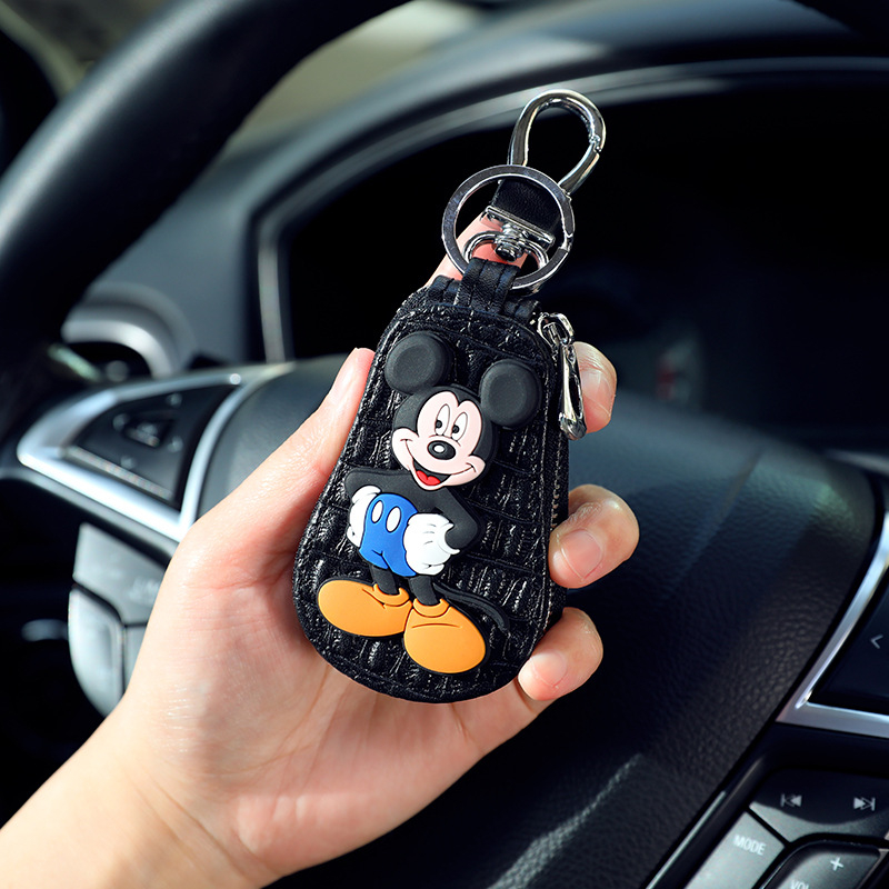 Autókulcs védőtok, bőr, univerzális kulcstartó, modell 002, eredet Kína