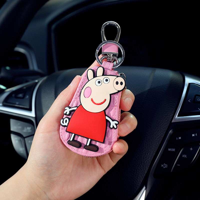 Autókulcs védőtok, bőr, univerzális kulcstartó, modell 002, eredet Kína