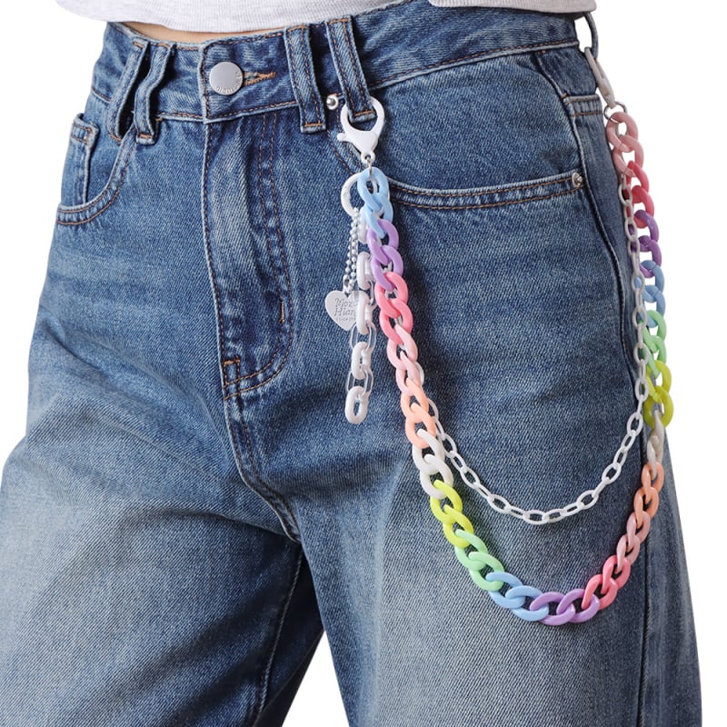 Колан за талия с подвижна сърдечна висулка, метал, хип-хоп стил, дължина под 60 см