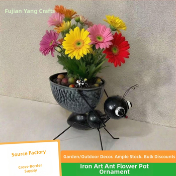 Γλάστρα από σφυρήλατο σίδερο με μοτίβο μυρμηγκιού, σκάνδιναβικό γλυκό ζώο σχέδιο, στήριξη στο δάπεδο, μοντέρνος μινιμαλισμός, για οικία, μπαλκόνι και κήπο