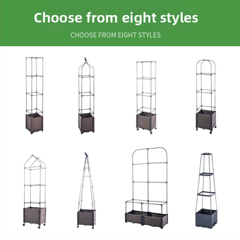 Zhixiao Οικιακό Σετ Κηπουρικής: Κουτί Φύτευσης με Υποστήριξη Αναρρίχησης, Ατσάλινοι Σωλήνες με Πλαστικό Επικάλυμμα και Συμπεριλαμβανόμενο Σχοινί