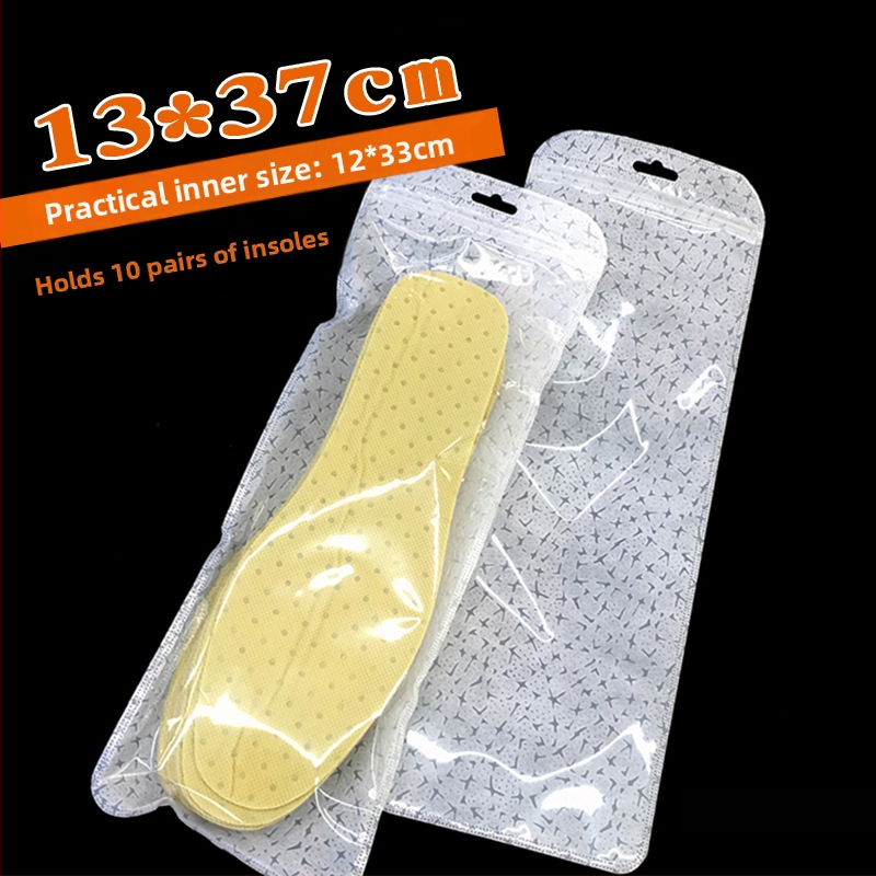 Σακουλάκια συσκευασίας πάτων για πολλά ζευγάρια, διαφανείς ματ με υφή ριγών, αυτοσφραγιζόμενα με κλείσιμο 3 cm