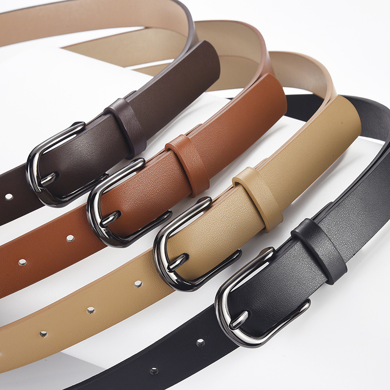 Női PU bőröv farmerhoz, ötvözet csattal, tűcsattal zár, szélesség 2–4 cm, minimalist All-match dizájn