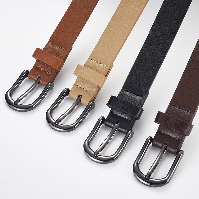 Női PU bőröv farmerhoz, ötvözet csattal, tűcsattal zár, szélesség 2–4 cm, minimalist All-match dizájn