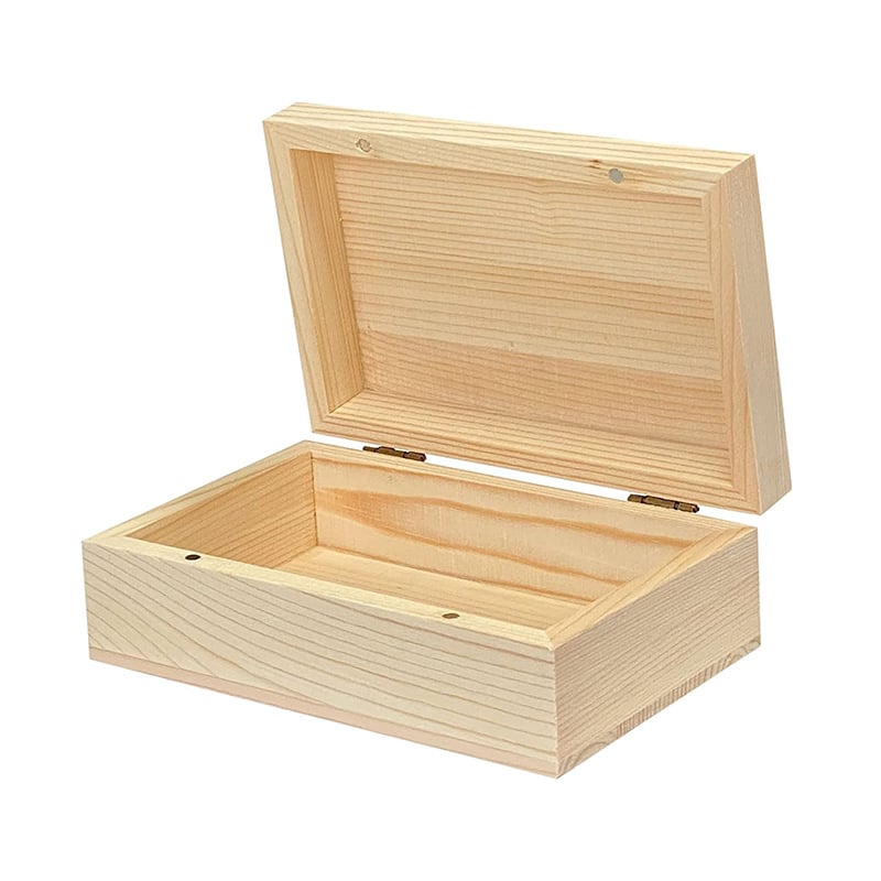 Koka iepakojuma kaste, masīvs koks, izgrebts priedes koks, modelis 9542