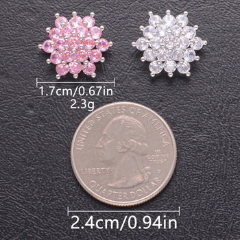 Variniai mygtukai su cirkonų įdėklais – drabužiams, rankų siuvami, metalinis dekoratyvinis užsegimas