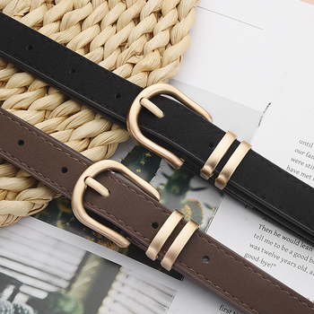 Moteriška plona PU odos diržo juosta, lydinio sagtis su vinimi, plotis mažiau nei 2 cm, Noah