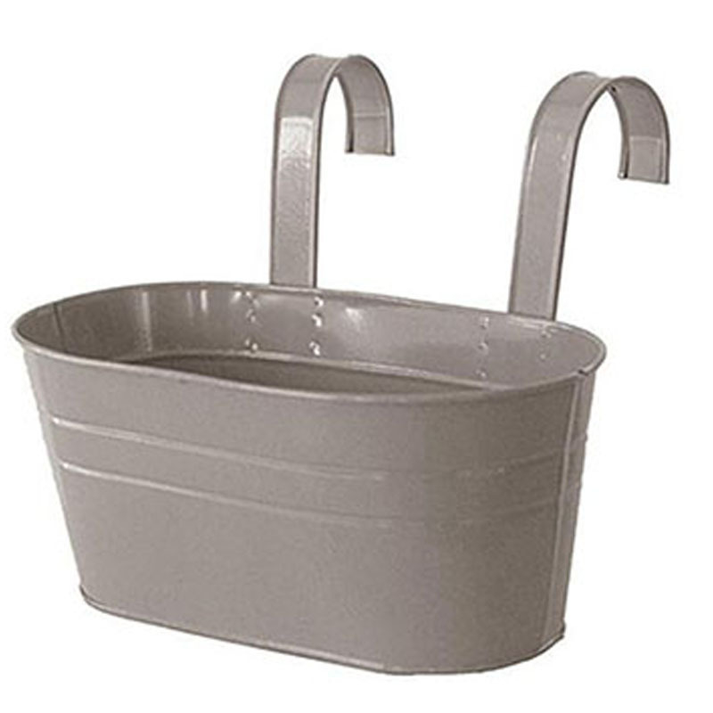 Ovalo formos metalo pakabinamas kibiras gėlėms, dažytas paviršius, Hongxin ženklas