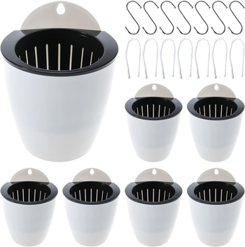 Fali virágtartó műanyagból, önitató öntözéssel; deformációval szemben ellenálló, korrózióálló; injekciós formázás, egy darabból álló kivitelezés