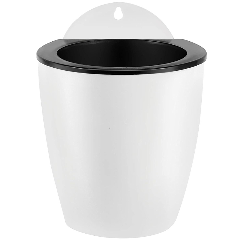 Fali virágtartó műanyagból, önitató öntözéssel; deformációval szemben ellenálló, korrózióálló; injekciós formázás, egy darabból álló kivitelezés