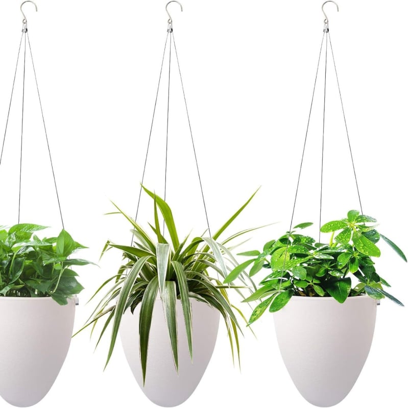 Önöntöző függő virágtartó, műanyagból, európai stílusú, monoblokkos injekciós kivitel