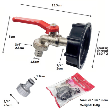 Komplet slavine od cinkovog legura s mlaznicom za vodu i poklopcem adaptera bačve - model ML.02B1234; materijal: cinkov legura; nikl premaz; jednoručni upravljač; navoja instalacija; nominalni tlak 1,6 MPa; radna temperatura 10–90°C