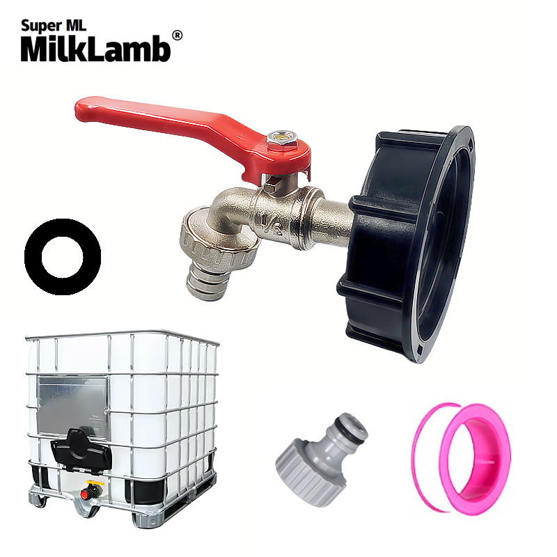 Komplet slavine od cinkovog legura s mlaznicom za vodu i poklopcem adaptera bačve - model ML.02B1234; materijal: cinkov legura; nikl premaz; jednoručni upravljač; navoja instalacija; nominalni tlak 1,6 MPa; radna temperatura 10–90°C