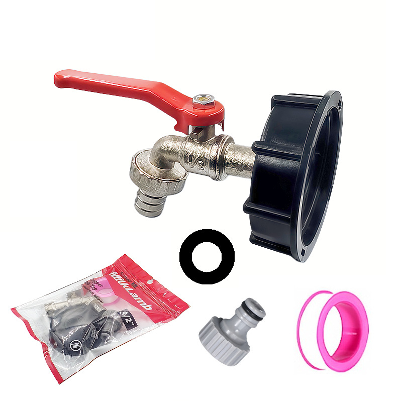 Komplet slavine od cinkovog legura s mlaznicom za vodu i poklopcem adaptera bačve - model ML.02B1234; materijal: cinkov legura; nikl premaz; jednoručni upravljač; navoja instalacija; nominalni tlak 1,6 MPa; radna temperatura 10–90°C