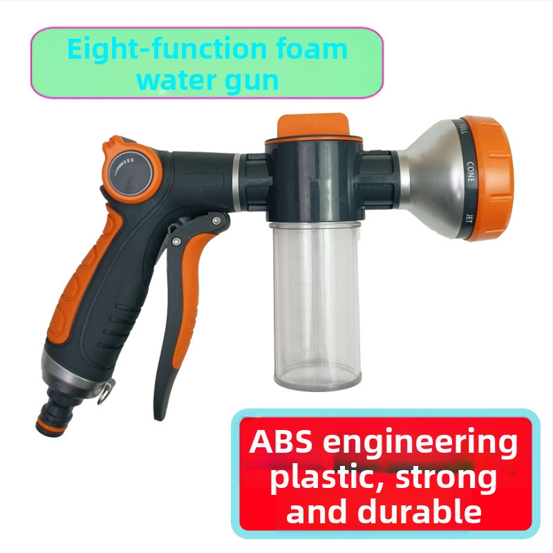 Putų vandens pistoleto šepetėliu skirtas automobilių plovimui ir sodo laistymui, aukšto slėgio ABS + metalas, modelis Deyi, slėgis 10 kg, purškimo nuotolis 5, svoris 0.358 kg