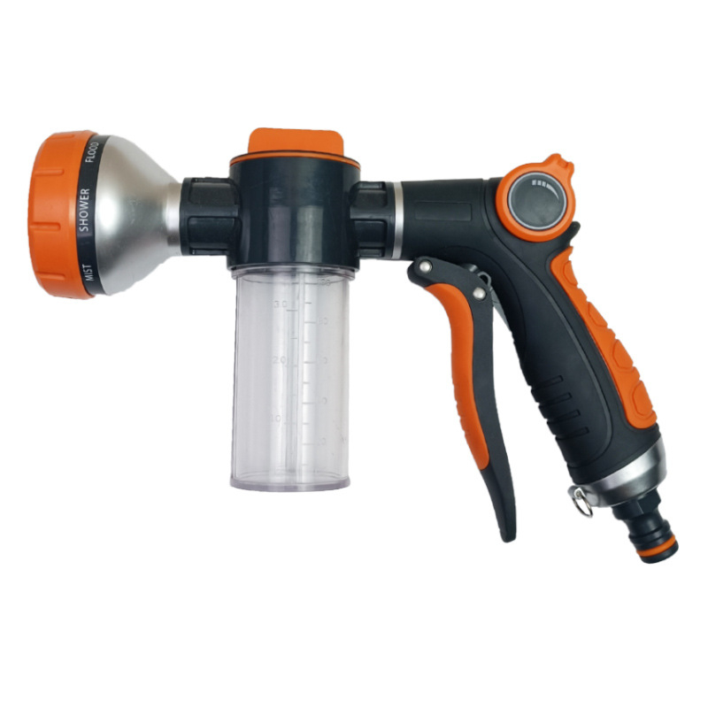 Putų vandens pistoleto šepetėliu skirtas automobilių plovimui ir sodo laistymui, aukšto slėgio ABS + metalas, modelis Deyi, slėgis 10 kg, purškimo nuotolis 5, svoris 0.358 kg
