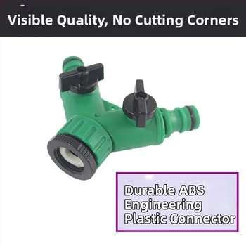 Τριών κατευθύνσεων συνδέτήρας νερού με διακόπτη βαλβίδας, πλαστικός διανομέας νερού για βρύση πλυντηρίου — Zhejiang, βιδωτή σύνδεση, Deao