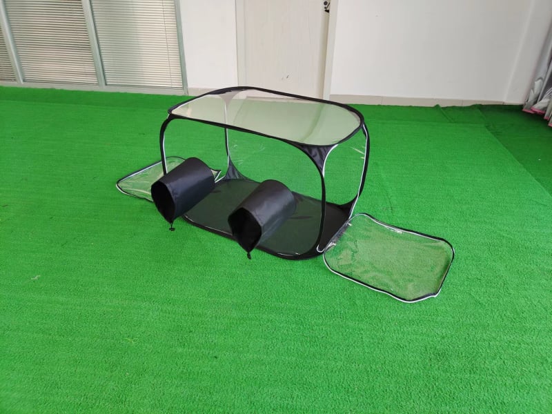 PORAY gombatermesztő sátor, hordozható összecsukható műanyag sátor, váz 1x3 mm sík acélsodrony, magáncímke