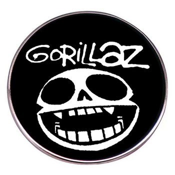 Gorillaz Street Fighter καρφίτσα από μεταλλικό κράμα, ηλεκτροπλατινέ φινίρισμα, σχέδιο καρτούν χαρακτήρων, unisex διακόσμηση