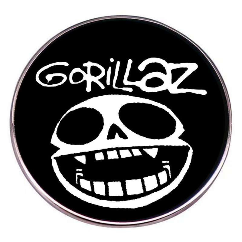 Gorillaz Street Fighter segė – metalinis lydinys, elektroplėtrės danga, animacinių personažų dizainas, unisex dekoratyvinis aksesuaras