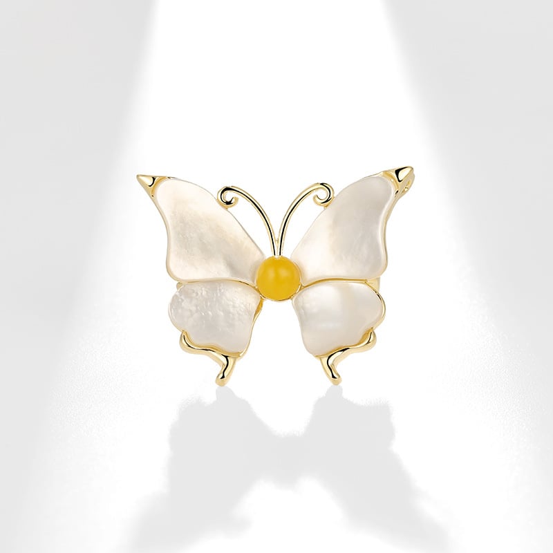 Καρφίτσα πεταλούδα από χαλκό – στυλ εντόμου, απλό γυναικείο αξεσουάρ, ηλεκτροπλατίωση