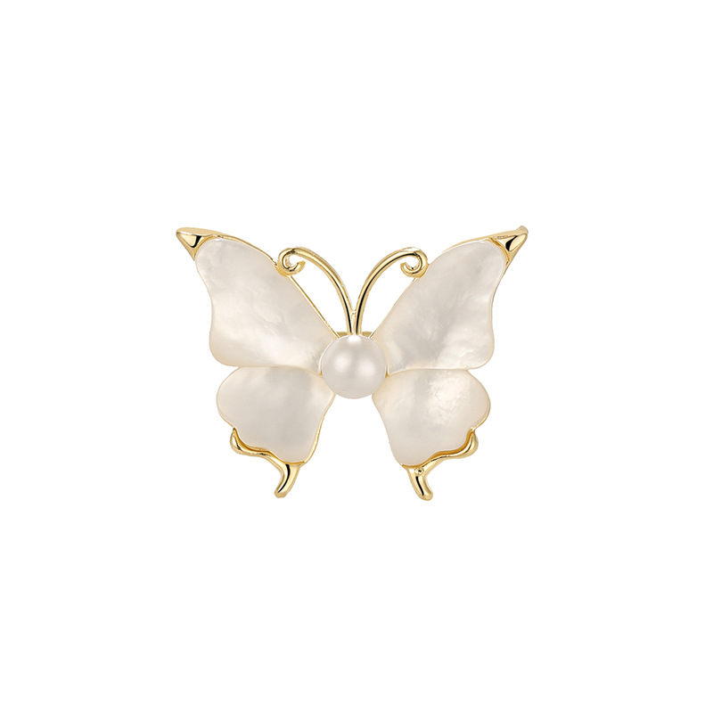 Καρφίτσα πεταλούδα από χαλκό – στυλ εντόμου, απλό γυναικείο αξεσουάρ, ηλεκτροπλατίωση