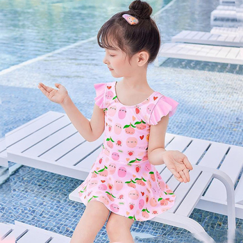 Κοριτσίστικο μαγιό δύο τεμαχίων χωρίς μανίκια, για ηλικίες 3–6 ετών, ύφασμα νάιλον με ίνες βινυλόνη, στυλ briefs