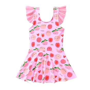 Κοριτσίστικο μαγιό δύο τεμαχίων χωρίς μανίκια, για ηλικίες 3–6 ετών, ύφασμα νάιλον με ίνες βινυλόνη, στυλ briefs