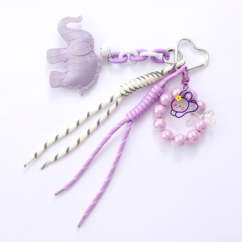 Κλειδοθήκη με ελέφαντα σε καρτούν, DIY διπλό πλεκτό σκοινί, χάνττες γοργόνας, Lilian Jewelry, Άνοιξη 2025