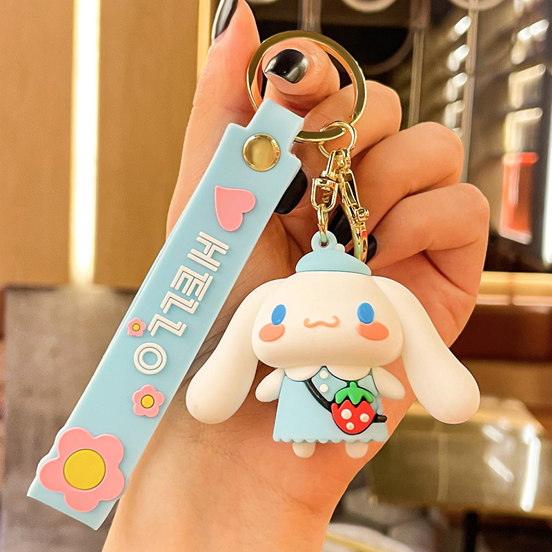 Benxin privjesak za ključeve, crtani motiv voća Sanrio, PVC, Neovisna ambalaža