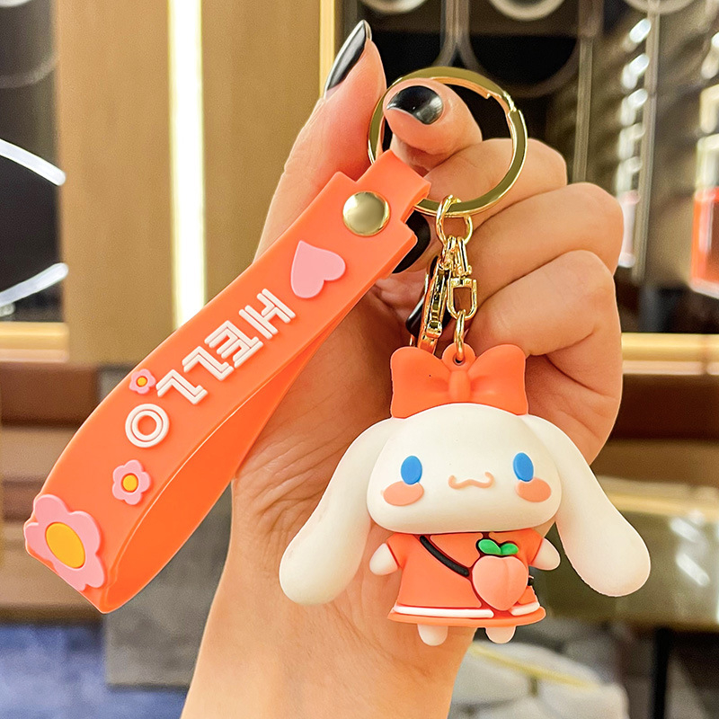 Benxin privjesak za ključeve, crtani motiv voća Sanrio, PVC, Neovisna ambalaža