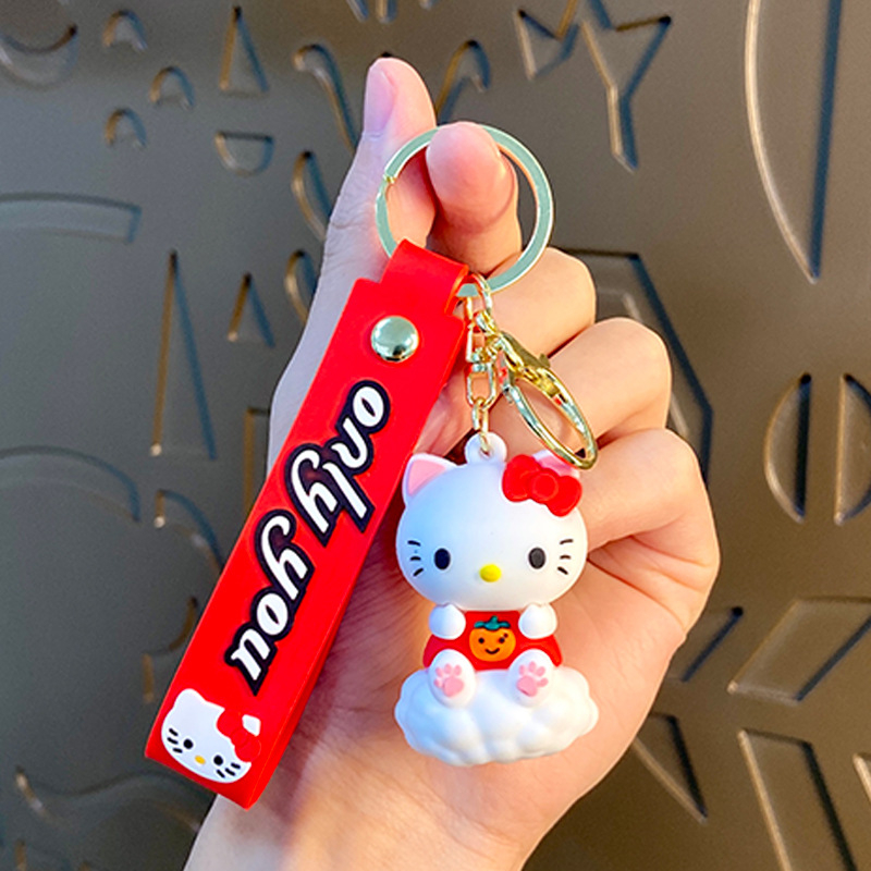 Benxin privjesak za ključeve, crtani motiv voća Sanrio, PVC, Neovisna ambalaža