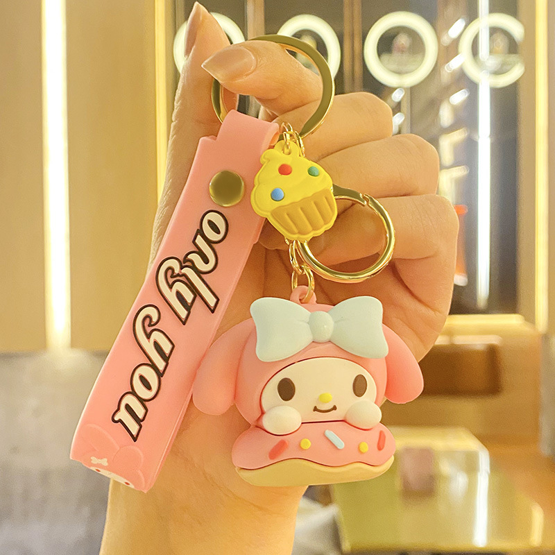 Benxin privjesak za ključeve, crtani motiv voća Sanrio, PVC, Neovisna ambalaža