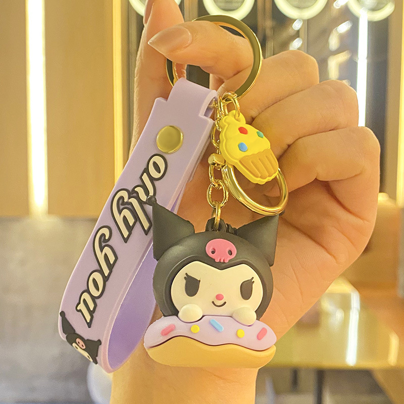 Benxin privjesak za ključeve, crtani motiv voća Sanrio, PVC, Neovisna ambalaža