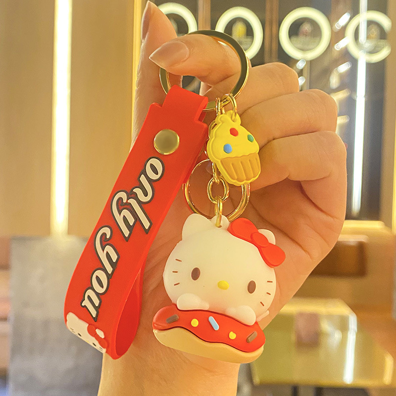 Benxin privjesak za ključeve, crtani motiv voća Sanrio, PVC, Neovisna ambalaža