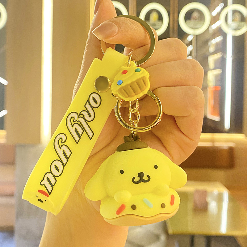 Benxin privjesak za ključeve, crtani motiv voća Sanrio, PVC, Neovisna ambalaža