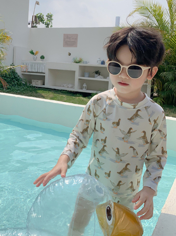 Σετ παιδικού μαγιό αγοριών, καρτούν με μαρμάρινο σχέδιο, UV προστασία, γρήγορο στέγνωμα, 100% πολυεστέρας, ηλικίες 18 μηνών–7 ετών