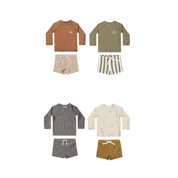 Beilixing Παιδικό μακρυμάνικο δύο-τμήμα μαγιό για αγόρια, αντηλιακή προστασία, γρήγορο στέγνωμα, Κορεατικό στυλ με υψηλή ελαστικότητα, πολυεστέρας, ηλικίες 1–8