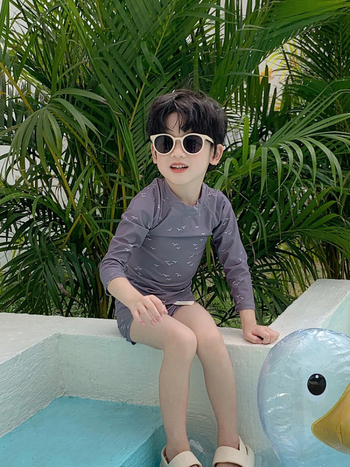 Παιδικά μαγιό για αγόρια σε κορεατικό στυλ - γρήγορο στέγνωμα, εξωτερικό νάιλον με 100% πολυεστέρα, βάρος 200 g, επένδυση από βαμβάκι