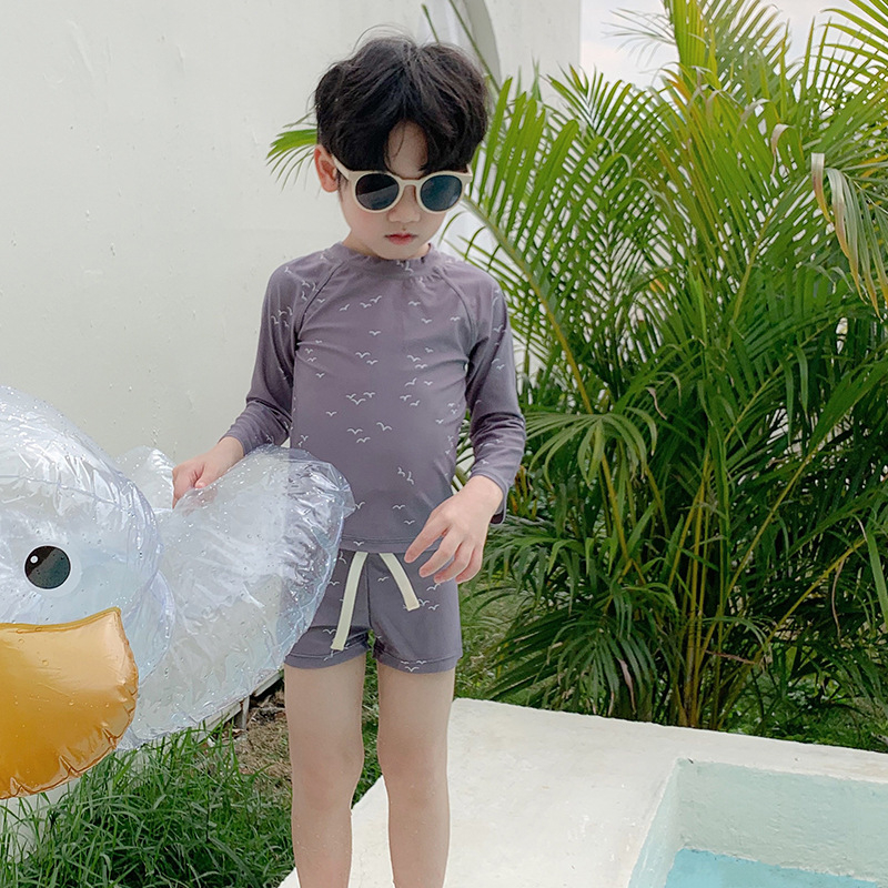 Fiúknak szóló koreai stílusú gyerek úszónadrág - gyorsan száradó, nylon külső 100% poliészter anyaggal, 200 g tömeg, pamut bélés