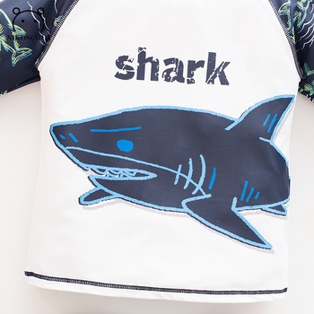 Αγόρι σετ δύο τεμαχίων με UV προστασία, καρτούν μοτίβο, ύφασμα Vinylon (85% πολυεστέρας, 15% σπάντεξ), επένδυση πολυεστέρας, για ηλικίες 1–15, κατάλληλο για κολύμβηση