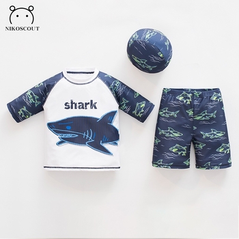 Αγόρι σετ δύο τεμαχίων με UV προστασία, καρτούν μοτίβο, ύφασμα Vinylon (85% πολυεστέρας, 15% σπάντεξ), επένδυση πολυεστέρας, για ηλικίες 1–15, κατάλληλο για κολύμβηση